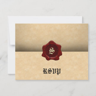 Faux Wax Seal and Parchment  Gothic RSVP Kaartje