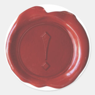 Faux Wax Seal - Blood Red - Uitleg Ronde Sticker