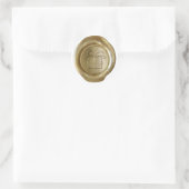 Faux Wax Seal - Gold - GIFT Ronde Sticker (Tas)