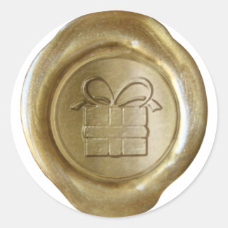 Faux Wax Seal - Gold - GIFT Ronde Sticker