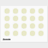 Faux Wax Seal, Ivory Ronde Sticker (Vel)