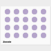 Faux Wax Seal, Lavender  Ronde Sticker (Vel)
