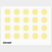 Faux Wax Seal, Lemon Yellow Ronde Sticker (Vel)