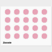 Faux Wax Seal, Pinky Pink Ronde Sticker (Vel)