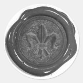 Faux Wax Seal Ronde Sticker (Voorkant)