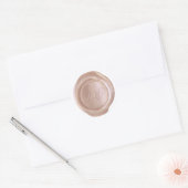 Faux Wax Seal - RoseGold - K&J_Custom Ronde Sticker (Envelop)