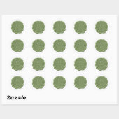 Faux Wax Seal, Soft Green Ronde Sticker (Vel)