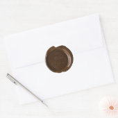 Faux Wax Seals - Dark Chocolate Script - Dank u Ronde Sticker (Envelop)