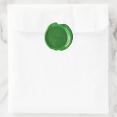 Faux Wax Seals - Groen Script - Vrolijk Kerstfeest Ronde Sticker (Tas)