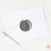 Faux Wax Seals - Houtskool Script - Liefde Ronde Sticker (Envelop)