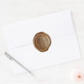 Faux Wax Seals - Koperscript - Dank u Ronde Sticker (Envelop)