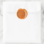 Faux Wax Seals - Oranje script - Love Ronde Sticker (Tas)