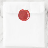 Faux Wax Seals - Rood Script - Liefde Ronde Sticker (Tas)