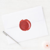 Faux Wax Seals - Rood - Vet - Hartelijk dank Ronde Sticker (Envelop)