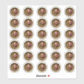 Faux Wax Stamp Envelope Seal Goud Roze Rose Bloem Sticker (Vel)