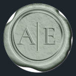 Faux Wax Wedding Initialen Sage ID967 Ronde Sticker<br><div class="desc">Gebruik deze klasbare faux was sticker op elk van uw eigen kantoorbenodigdheden of feestbevoordelingen. We hebben een eenvoudige serif-tekst gekozen in sage-groen, maar u kunt die tekst wijzigen in een willekeurig lettertype op de Zazzle-lijst door deze te bewerken in het ontwerpgebied. De werken ook voor één enkel monogram door de...</div>