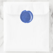 Faux wax-zegels - Blauw script - Liefde Ronde Sticker (Tas)