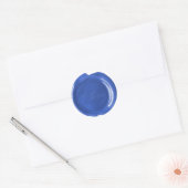 Faux wax-zegels - Blauw script - Liefde Ronde Sticker (Envelop)