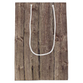 Faux Weathered Barn Wood Boards Medium Cadeauzakje (Achterkant)