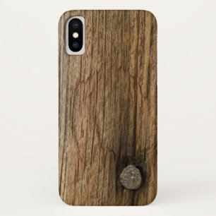 Faux Weathered Barn Wood iPhone X Hoesje