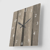 Faux Weathered Barn Wood Square Clock Vierkante Klok (Hoek)