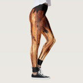 Faux Weathered Wood Leggings met naam op ankle (Rechts)