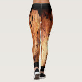 Faux Weathered Wood Leggings met naam op ankle (Achterkant)