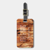 Faux Weathered Wood Siding MR & MRS Custom Luggage Bagagelabel (Voorkant verticaal)
