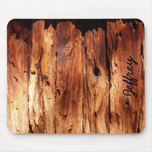 Faux Weathered Wood Siding Rustic Custom Mousepad Muismat (Voorkant)