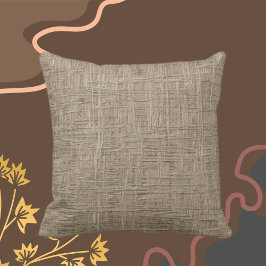 Faux Weave Taupe Indoor Kussen