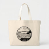 Faux West Virginia State Quarter Grote Tote Bag (Voorkant)