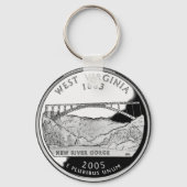 Faux West Virginia State Quarter Sleutelhanger (Voorkant)