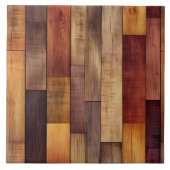 Faux Western houtpatroon Tegeltje (Voorkant)