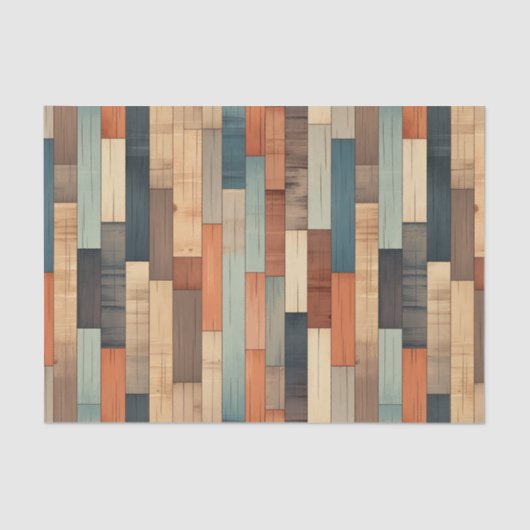 Faux Western houttegelpatroon Tissuepapier (Voorkant)