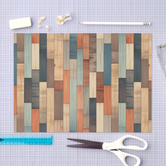 Faux Western houttegelpatroon Tissuepapier (Craft)