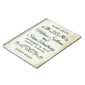 Faux  Western Style Wedding Guestbook Notitieboek (Linkerzijde)