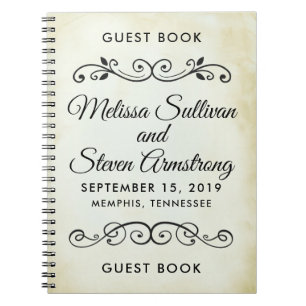 Faux  Western Style Wedding Guestbook Notitieboek