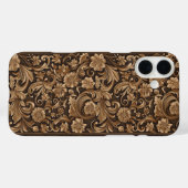 Faux Western wood carving pattern tiled Case-Mate iPhone Case (Achterkant (horizontaal))