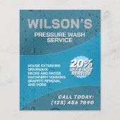 Faux wet water drops pressure wash Flyer (Voorkant)