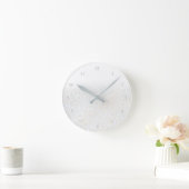 faux white glitter ronde klok (Huis)