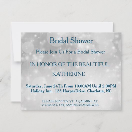 Faux White Glittering Fab Confetti Sparkles Stippe Kaart (Voorkant)