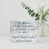 Faux White Glittering Fab Confetti Sparkles Stippe Kaart (Staand voorkant)