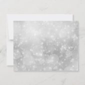 Faux White Glittering Fab Confetti Sparkles Stippe Kaart (Achterkant)