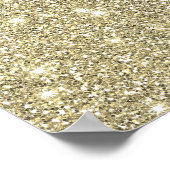 Faux White Gold Glitter Elegant Chic Poster (Hoek)