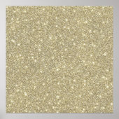 Faux White Gold Glitter Elegant Chic Poster (Voorkant)