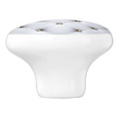 Faux White Gold Knobs Ceramic Draw Pull Keramische Knop (Zijkant)