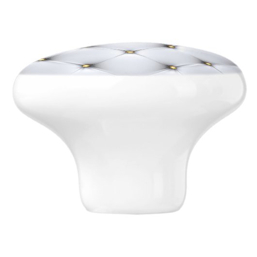 Faux White Gold Knobs Ceramic Draw Pull Keramische Knop (Zijkant)