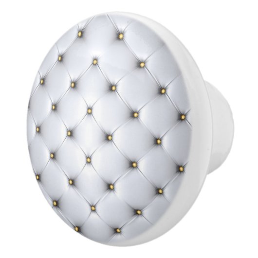 Faux White Gold Knobs Ceramic Draw Pull Keramische Knop (Rechts)