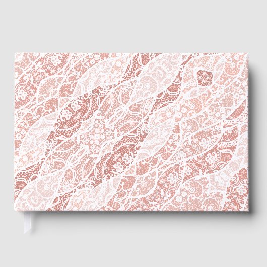 Faux White Lace Fishnet gastenboek (Voorkant)