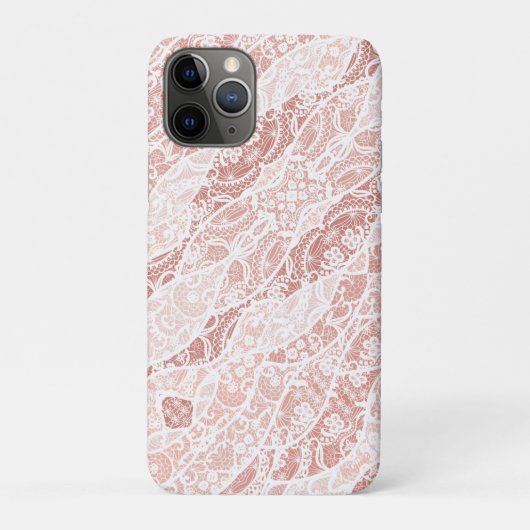 Faux White Lace Fishnet iPhone Case Uniek (Achterkant)